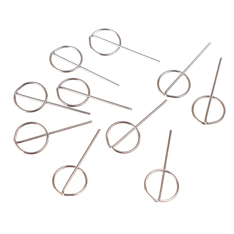 10Pc Universeel Voor Sim Kaart Lade Verwijdering Eject Pin Sleutel Gereedschapsnaald