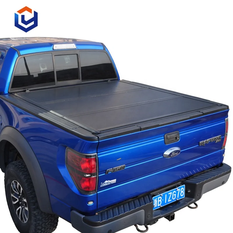 LIYUAN  Hard Low Profile Trifold Aluminum Tonneau Cover  for 2015 2020 f150  pickup cover 5.5'bed