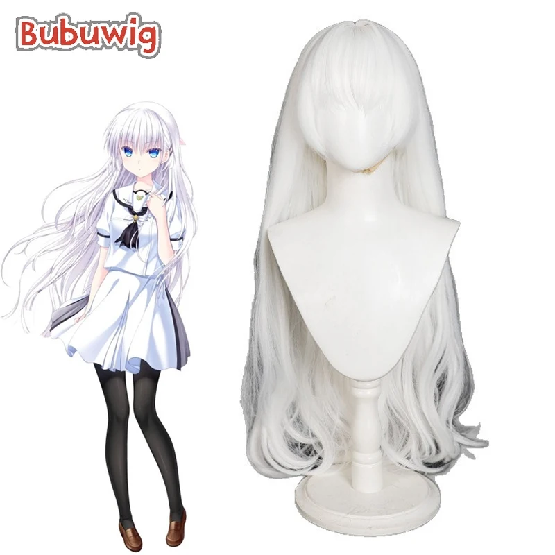 

Bubuwig синтетические волосы Naruse Shiroha косплей парики летние карманы Naruse Shiroha 85 см женский длинный волнистый белый парик термостойкий