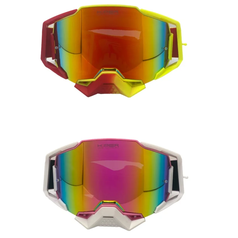 MX Off‑Road Dirt Bike Goggles UV400 HD Lens Soft Sweat‑Absorb Foam Non‑Slip Strap Fit Most Helmets for ATV Snowmobile