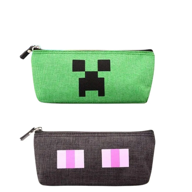 1PCS Minecrafte Pencil Bag Cartoon Creative Double-layer Pencil Case for Students School Large Capacity Bag Toy view 4