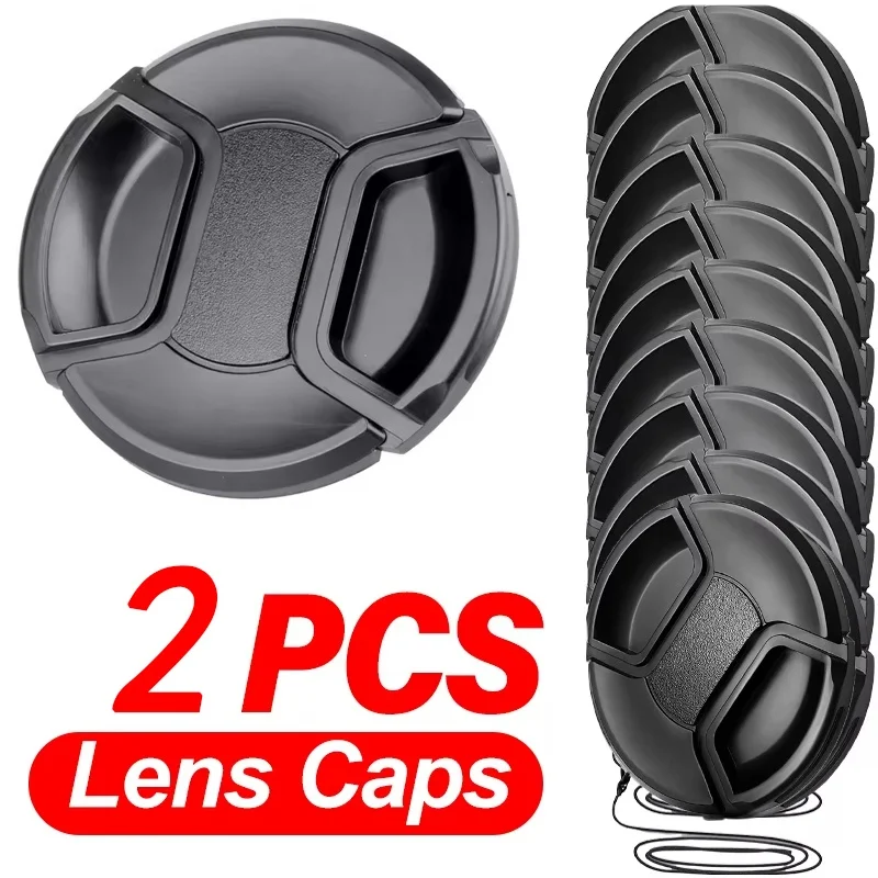 Universal Dslr Lens Protector Camera Lens Cap 37 49 52 55 58 62 82mm For Lumix Camera Lens Cover Protector Front Lens Cap Cover