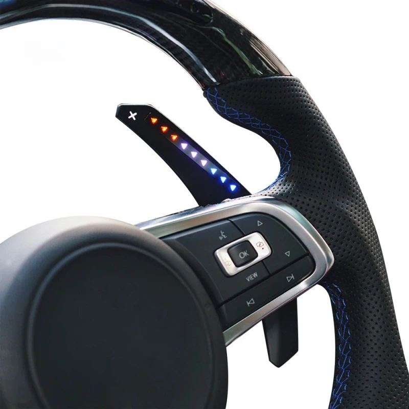 High Quality Customized LED Carbon Fiber Interior Accessories Fit   5 6 8.5 6R 7R 8R Car Steering Wheel