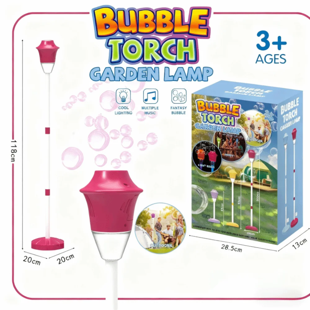 Machine à bulles sur support entièrement automatique, avec lumière et musique, jouets pour enfants, soufflage de savon à bulles, Machine à bulles pour lampadaire