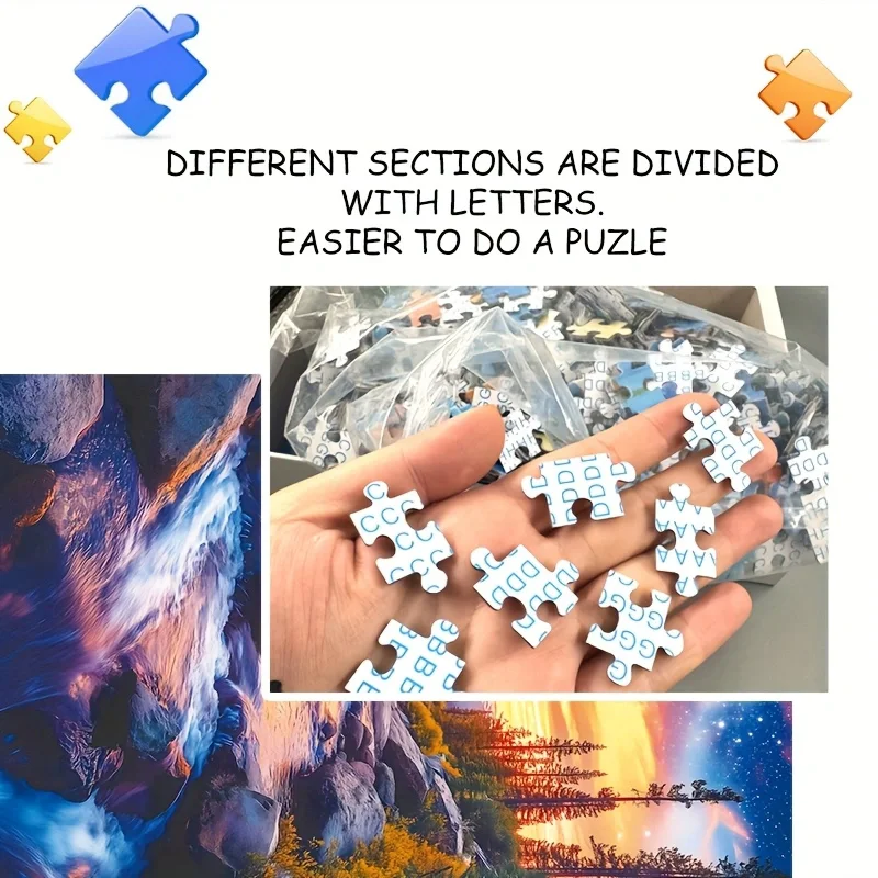 1000-delige papieren puzzel 1,8 mm grijze Cardbpard landschap uitdaging puzzel volwassen speelgoed puzzels papier puzzel geschenken perfect cadeau