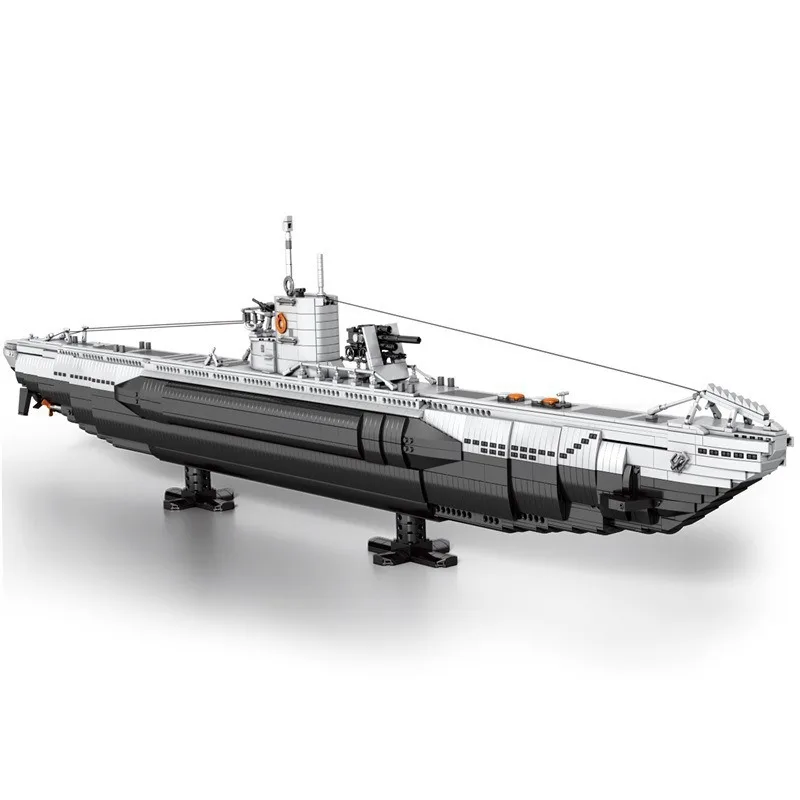 

German Military Type Large Undersea Boat Model Building Blocks WW1 WW2 Arms Bricks Toys Compatible With LEGO