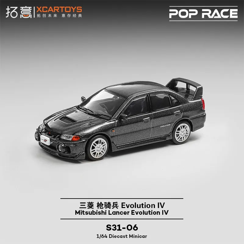 XCARTOYS Alloy simulation car model For Collector POPRACE Mitsubishi EVO Lancer IV Supercar Alloy Car Model 1/64 Car Model