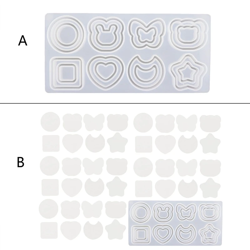 

Silicone Epoxy Mold DIY Keychain Crafting Mould for Valentine Gift K3KF