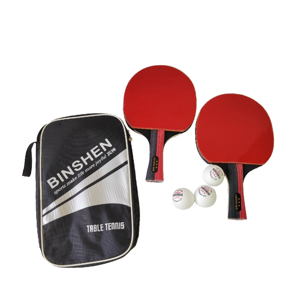 Poplar Wood Anti Arc Rubber Table Tennis Racket, Three-Star Level Table Tennis Racket