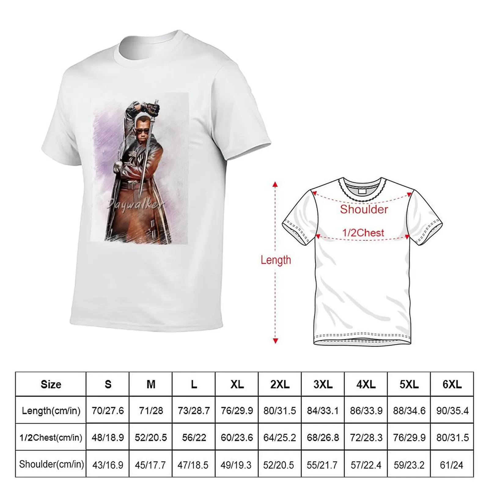 Daywalker-Wesley Snipes T-Shirt cotton t shirts man 100% t shirts with prints T-Shirt