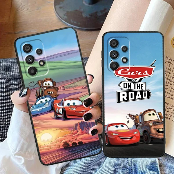 Disney Cars Total Mobilization For Samsung A53 A52 A33 A32 A51 A71 A21S A13 A73 A55 A22 A23 A35 A72 A54 A12 5G Black Funda