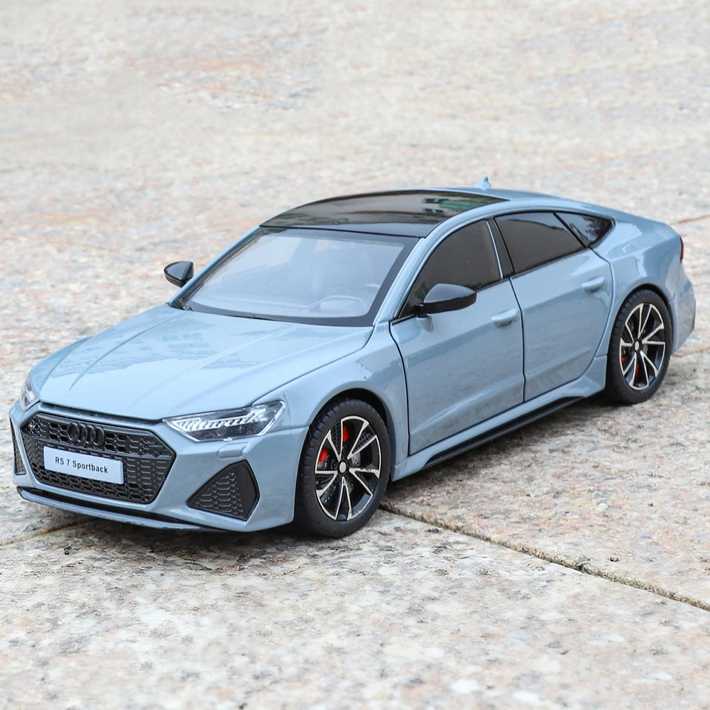 1:24 Pressofuso in lega RS7 A6L Modelli di auto Giocattoli con tirare indietro Veicoli Sterzo ruota Modello di auto in miniatura per ragazzi Decorazione Regali