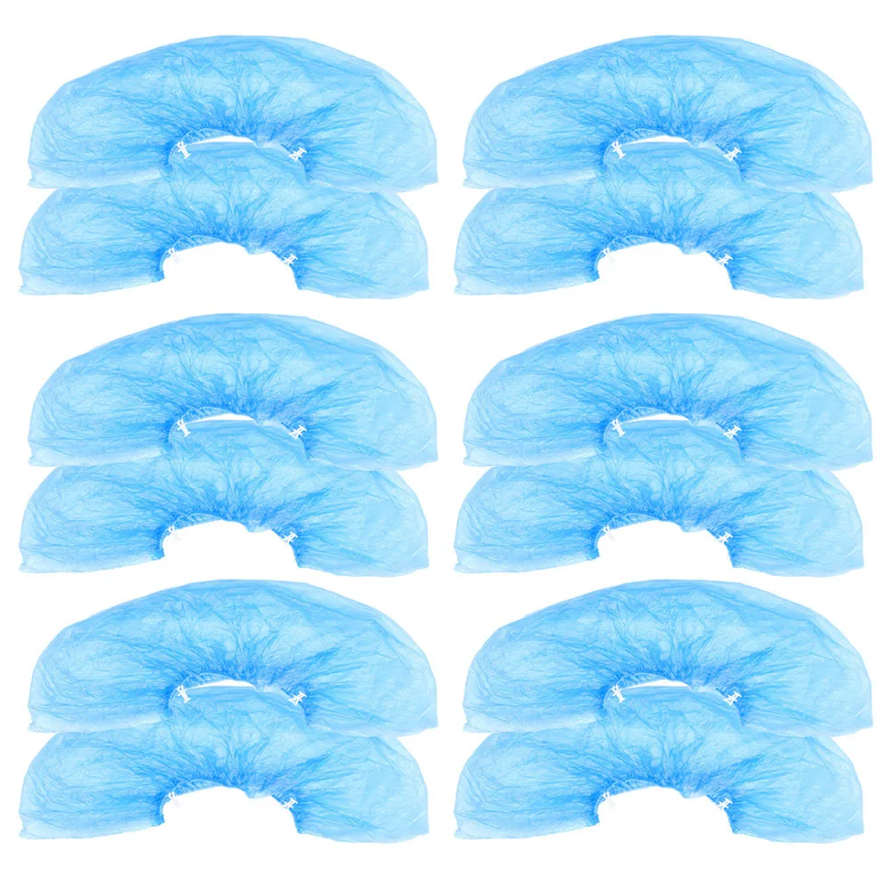 100pcs Disposable Shoe Covers T-Buckle Design Waterproof Anti-Slip Breathable For Home Hotel Office Floor Protection Shoe Cover