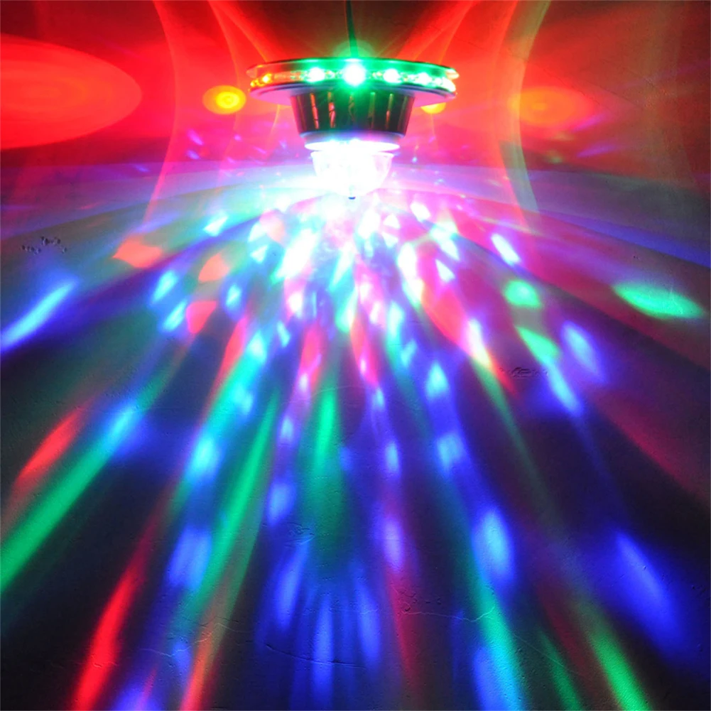 Colorful Rotating Magic Ball Light Bulb LED RGB Colorful Bulb Bar Wedding Home Club Decorations AC100-240V Universal