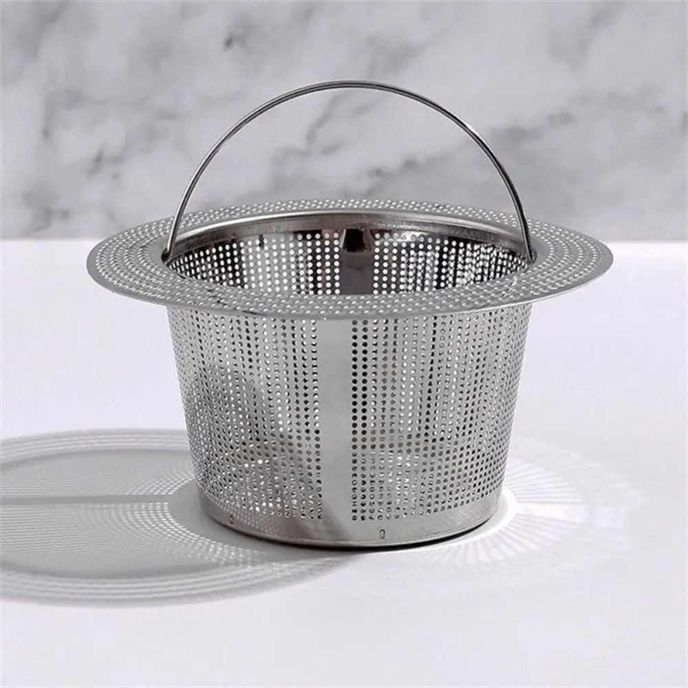 Usefull Stainless Steel Sink Strainer With Handle Anti Clog Drain Filter Hair Clean Up Mesh Trap Floor Drain Waste Catcher
