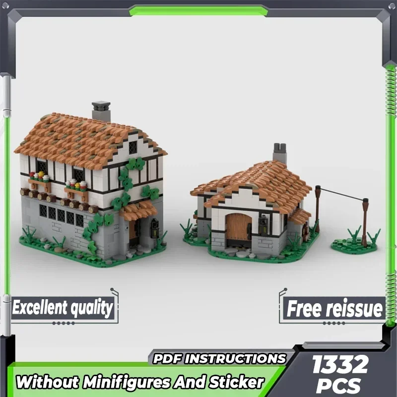 

Medieval Building Model Moc Building Bricks Tavern And Cottage Technology Modular Blocks Gifts Christmas Toys DIY Sets Assembly