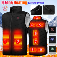 9 Areas Heated Vest Men Women Usb Electric Self Heating Vest Warming Waistcoat Heated Jacket Washable Thermal Heated Clothes