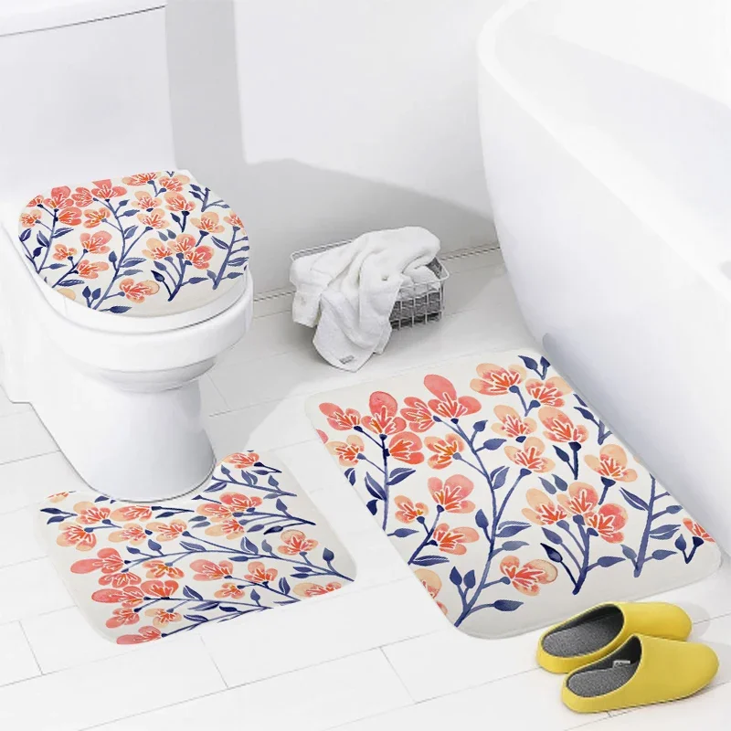 Floor Mats for Home Bathroom, Estilo animal, Tapete de banho, Acessórios modernos, Tapete Anime, Tapete de vaso sanitário, Tapete antiderrapante para banheira, aaaa