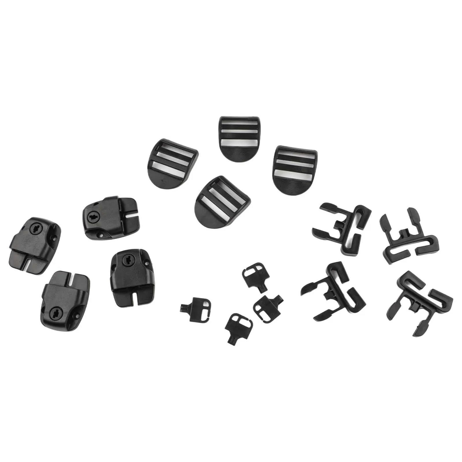 4 Piece Spa Tub Cover Broken Latch Repair Kit with Locks Keys and Screws for Secure Replacement on 1inch Wide Strap Covers
