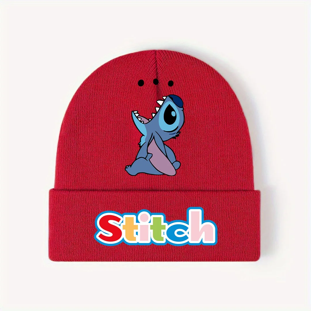 Miniso Disney cartoon Stitch hat autumn and winter warm wool hat cute Stitch knit hat pullover hat