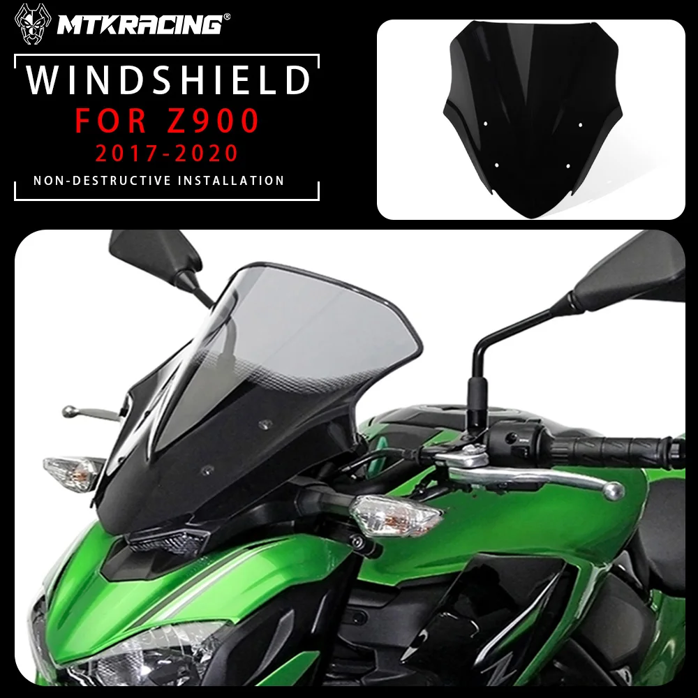 

For KAWASAKI Z900 2017-2020 Motorcycle Accessories Windshield Wind Deflector Windscreen Short Version