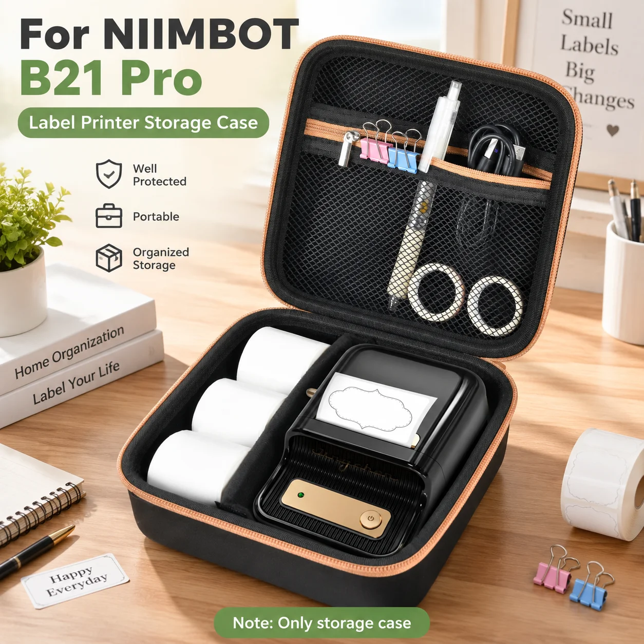 Case for NIIMBOT B21/Pro/B1, for SUPVAN T50M Pro Label Maker Accessories Wireless Thermal Printer Holder  Hard Case Only