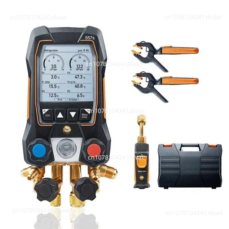 Intelligent Digital Manifold with Bluetooth and Bidirectional Valve Group with Fixed Cable Clamp Temperature Probe 550s