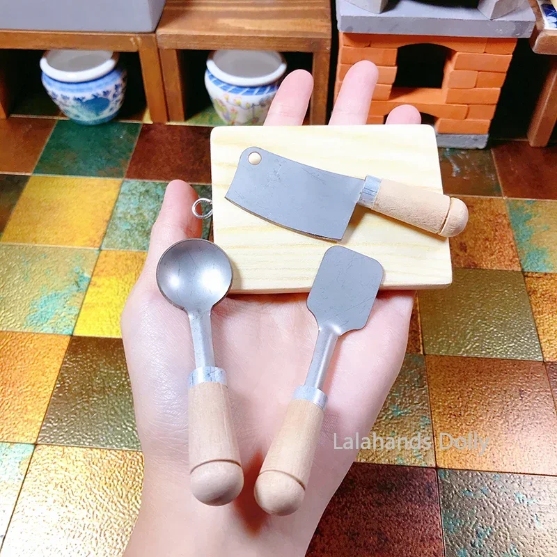 Doll House Mini Kitchen Toy Small Spatula, Spoon, Shovel Miniature Food Play Scene Miniature Furniture Model Accessories