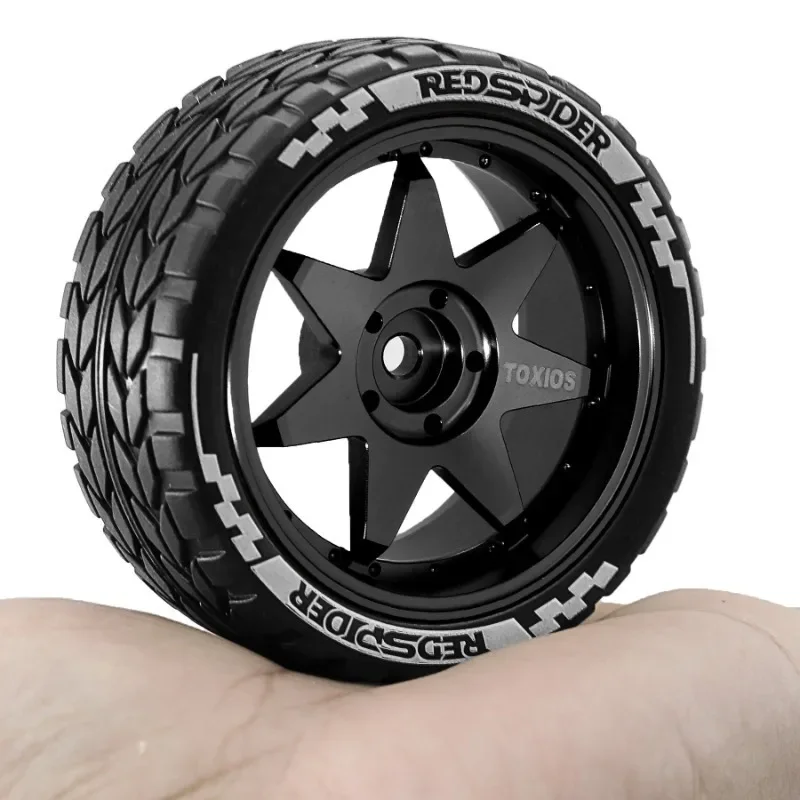 4 pz 1/10 65mm Pneumatico Cerchione In Metallo 12mm Esagonale per Tamiya TT01 TT02 TT02B TA06 XV01 XV02 PTG-2 1/10 RC Auto Da Corsa parti di aggiornamento