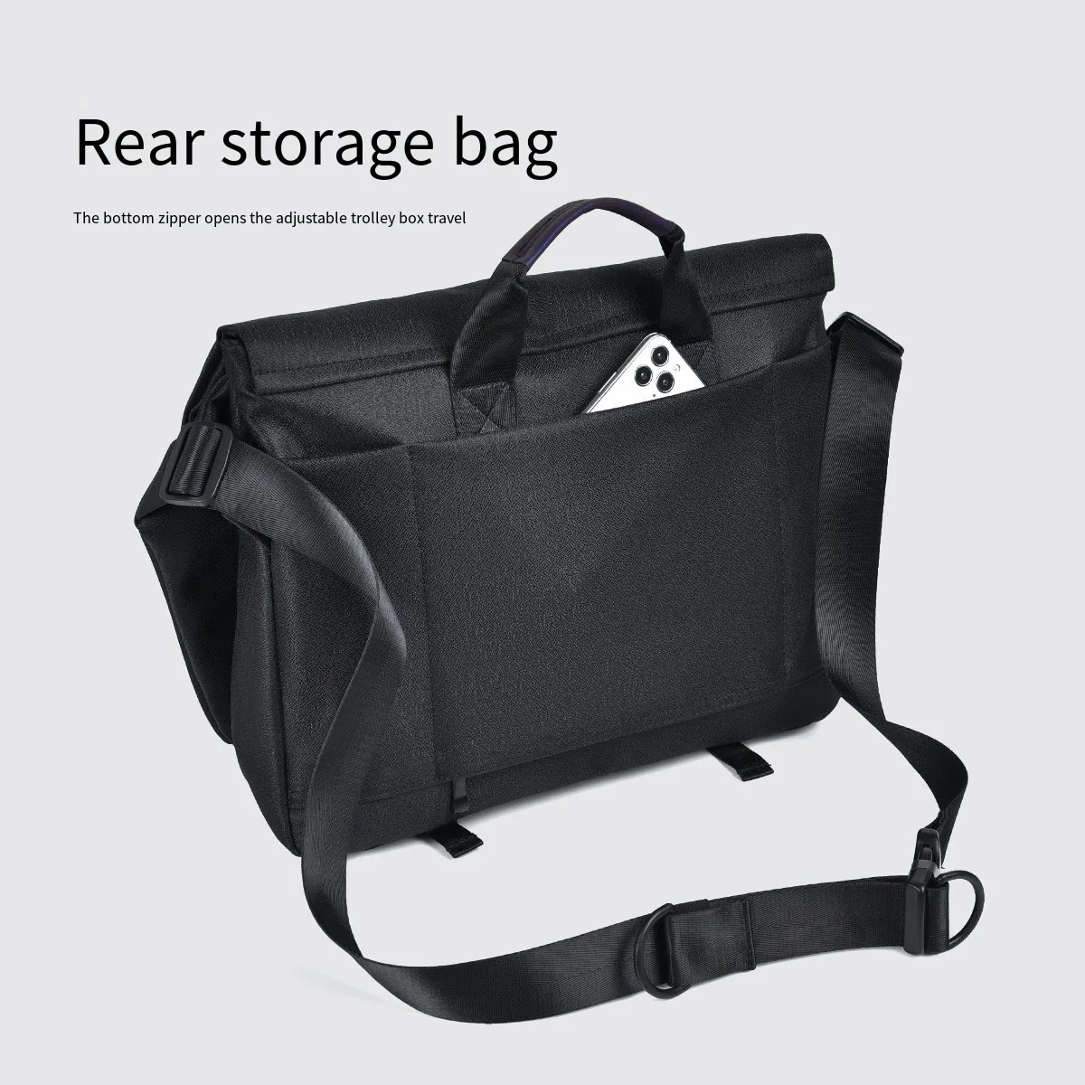 Multifuncional Crossbody Messenger Bag Mochila impermeável para computador, pode ser usado como bolsa de ombro de encadernação, 1 pc, bolsa de esportes unisex, 1 pc