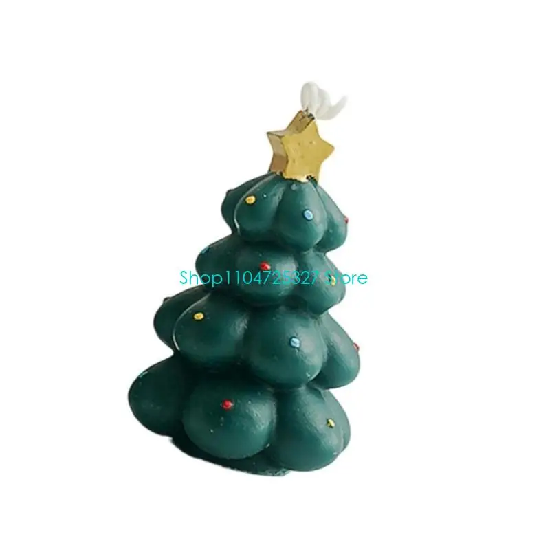 D8KF Handmade Christmas Tree Scented Wax Decorative Gift