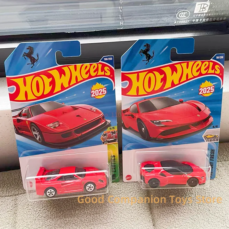 Original 2025 Hot Wheels Auto Ferrari F40 Automodell 1/64 Legierung Simulation Autos Modell Ornament Benutzerdefinierte Sammlerspielzeug Geschenke