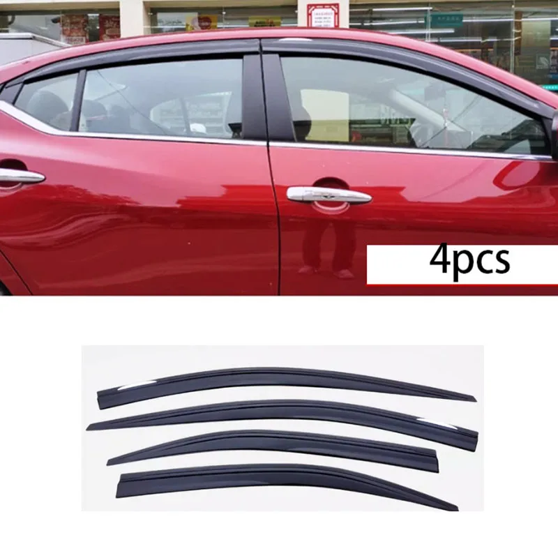 

Автомобильные аксессуары подходят для Nissan Sentra B18 2020 2021 2022 2023 2024 2025 черный оконный козырек вентиляционные шторы от солнца дождя 4 шт.