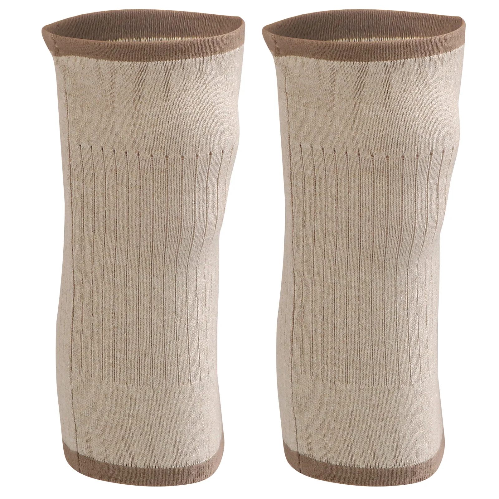 

Cashmere Knee Support Brace Sleeve Light Tan Anti-Slip Warm Knee Warmer for Outdoor Sports Running Hiking Exercise