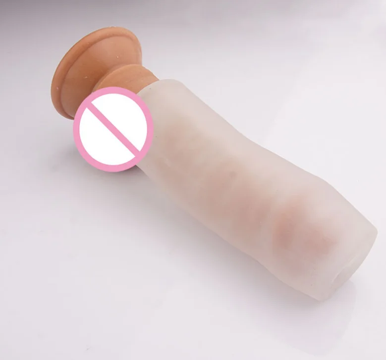 Manga Extensora Gruesa Very Soft Silicone Sleeve for Penis Pump Accessory Sex Product Enlargement Device Seal Stretchable Cover