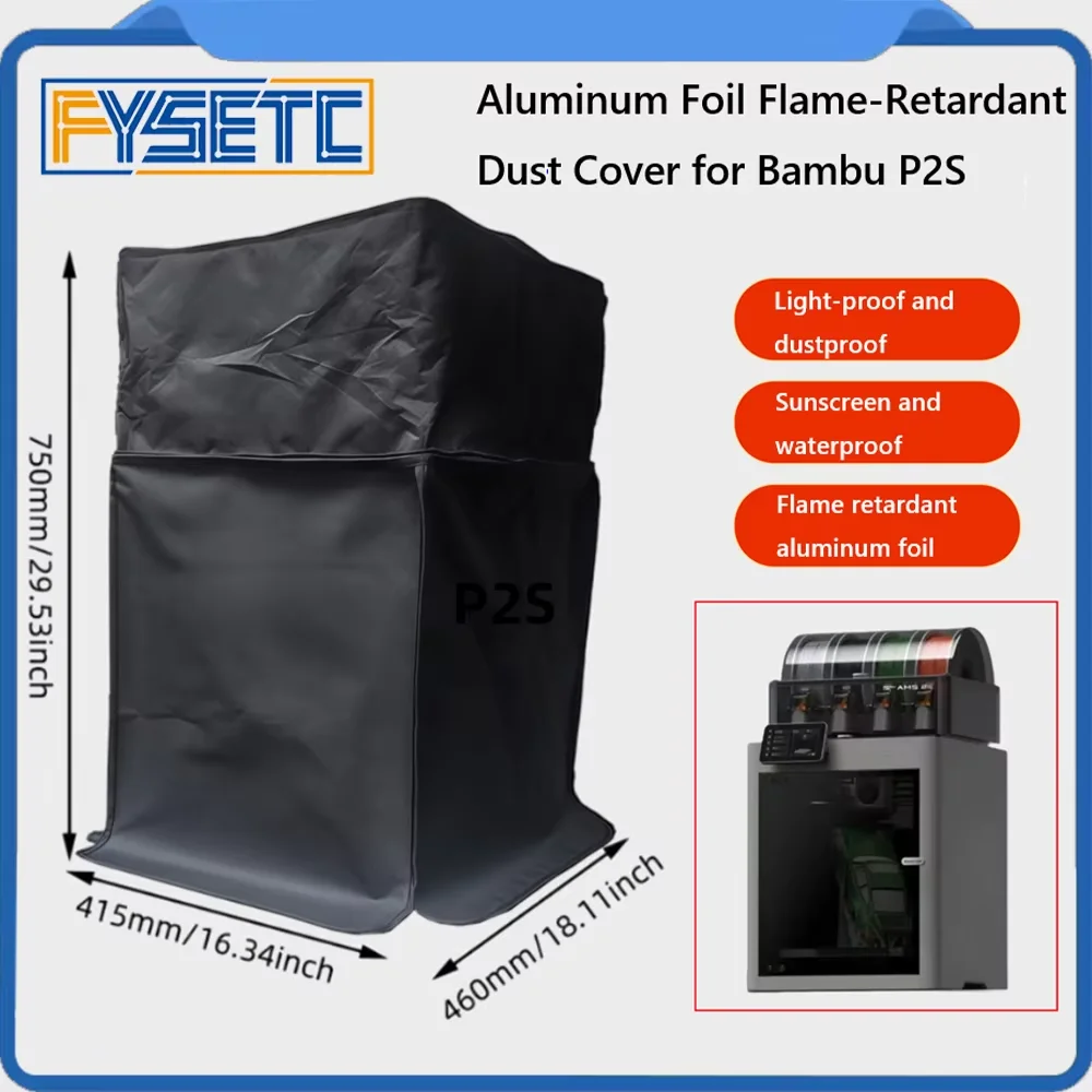 For Bambu Lab P2S/P1 Series AMS Nylon Printer Dust Cover Protector Waterproof Chair Table Cloth 3d Printer Upgraded Parts