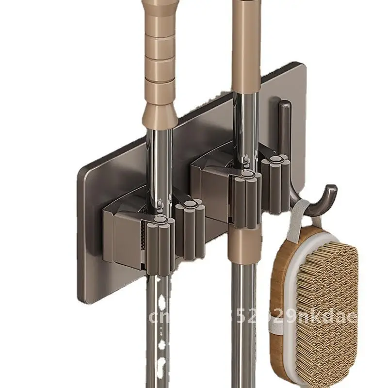 

Настенный крючок для швабры без перфорации, клейкая вешалка для метлы из нержавеющей стали, современный минималистичный артефакт для хранения туалета