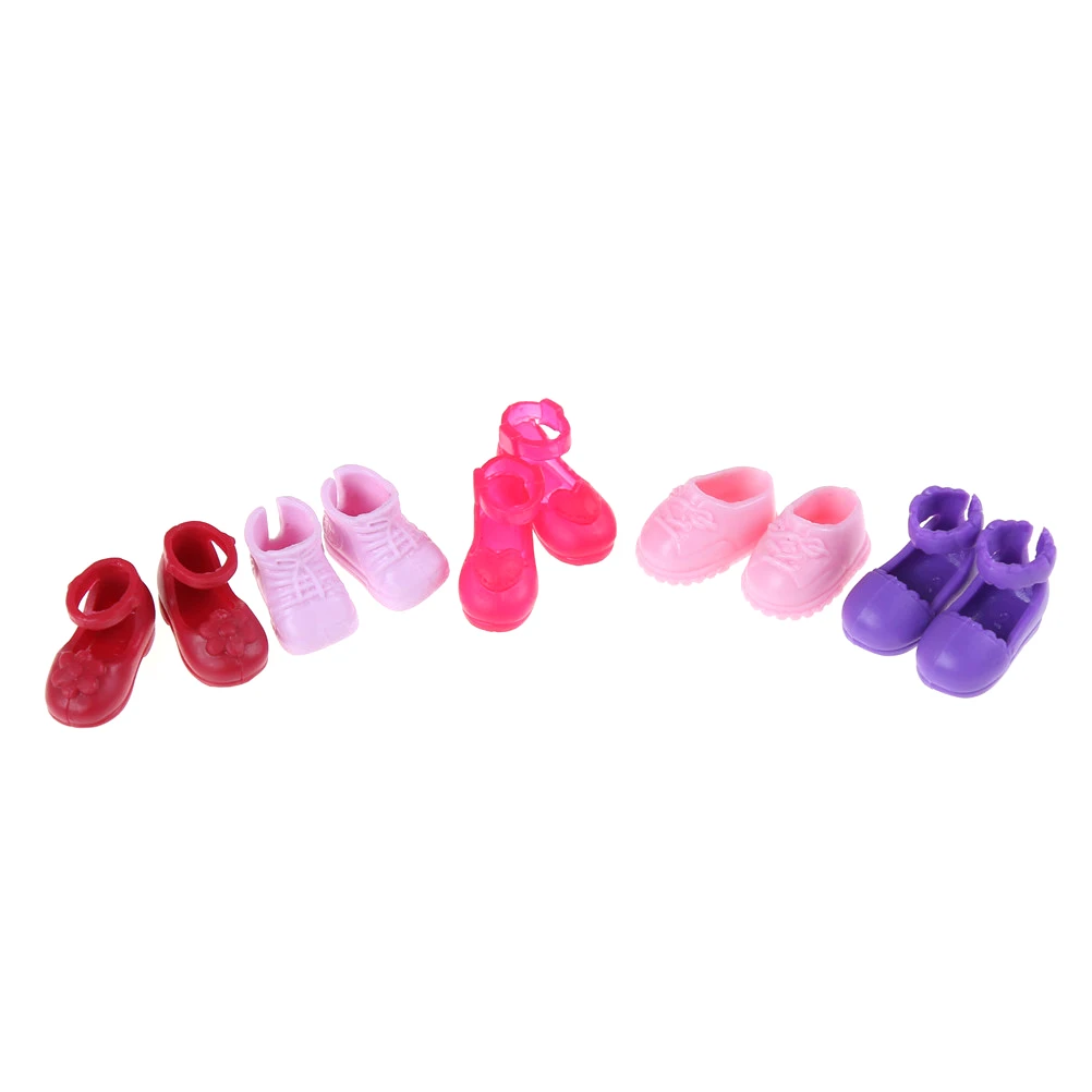 5 Pairs Doll Shoes Fashion Shoes for Dolls Outfit Dress Little Girls Gift for Little Girl Accessories Random