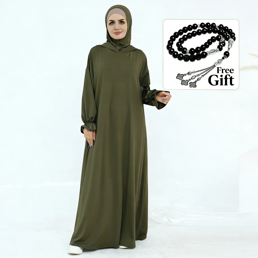 

Женская мусульманская молитвенная одежда: Абая с капюшоном, Джеллаба, Кафтан, Исламская одежда, Платье для Рамадана и Ид, Турецкий и Саудовский арабский стиль