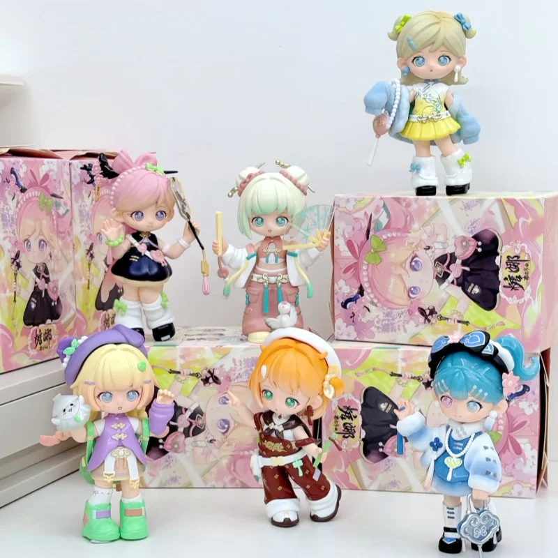 بقعة Simontoys الشرقية Overture النمط الصيني سلسلة الفتيات مهرجان هدية صندوق أعمى زخرفة اليدوية العصرية اللعب عمل دمية