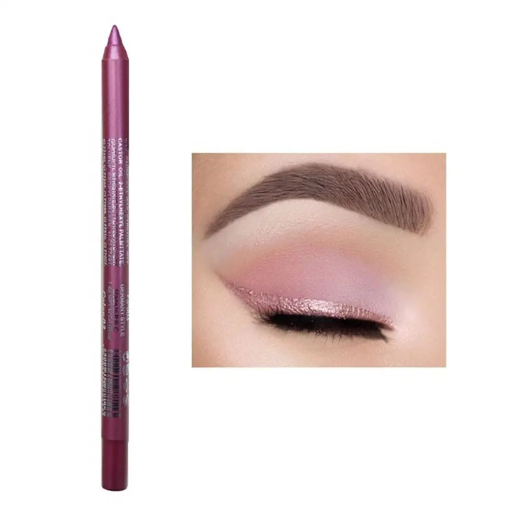 Wasserdichter Eyeliner Gel Bleistift rotbraun weiß ultra-schlank Make-up weich dauerhafte Pigment Augen profession ell tragen einfach hoch d4g9