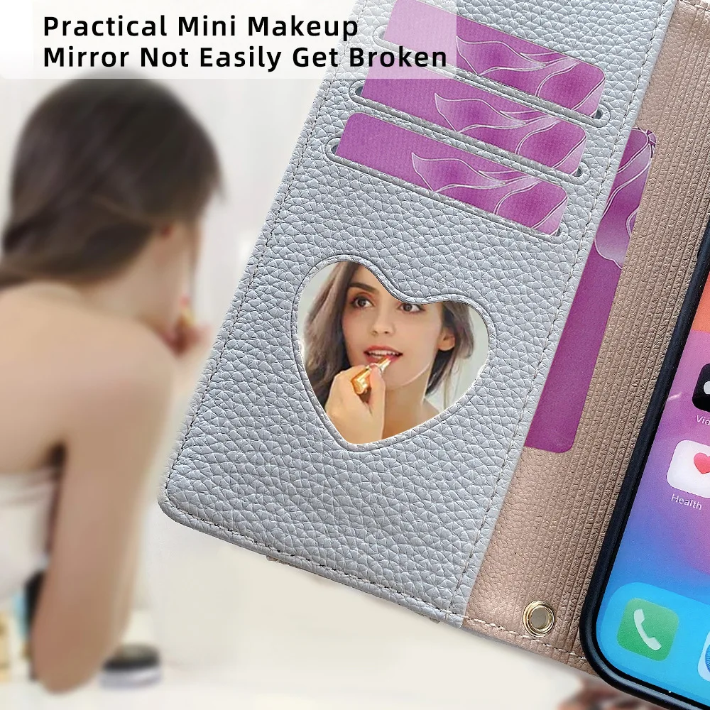 Brieftaschenhülle für SONY XPERIA 10 5 1 I II III IV V VI 10 VII Magnetische Flip-Handyhülle Sony XZ1 L2 L3 Langes Trageband Lederhülle – Detail 15