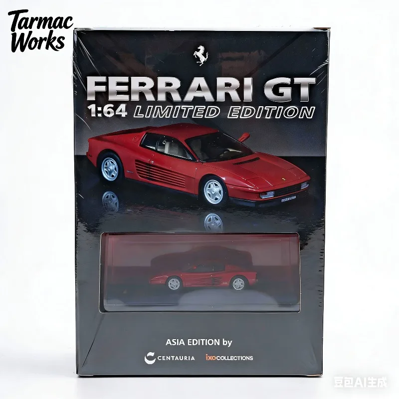 

TW 1:64 Book Car Ferrari TESTAROSSA 1984 Cast Aluminum Alloy Model, Boys' Toy Collection Decoration Item.
