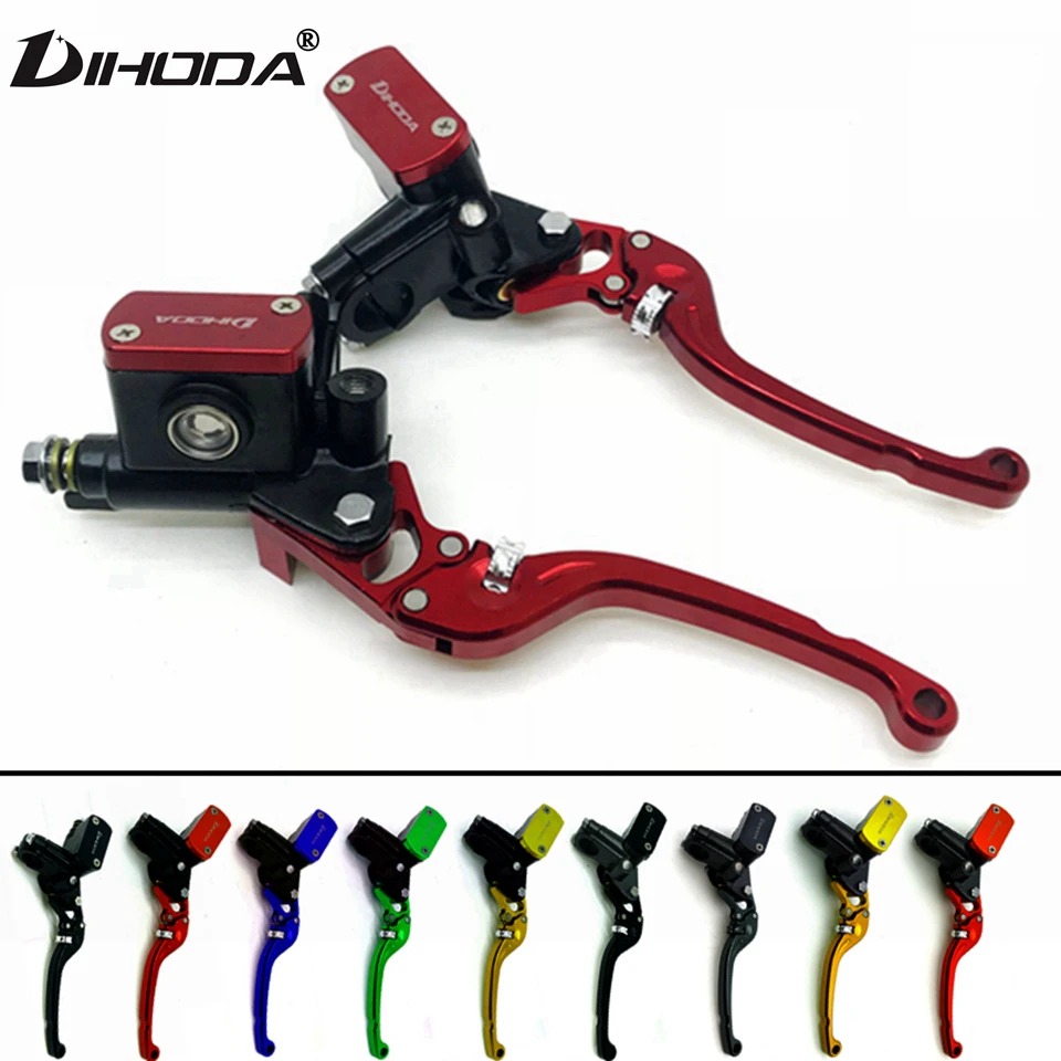 DIHODA Inner adjust handle Universal motorcycle master cylinder lever brake hydraulic clutch pump for honda Yamaha Kawasaki