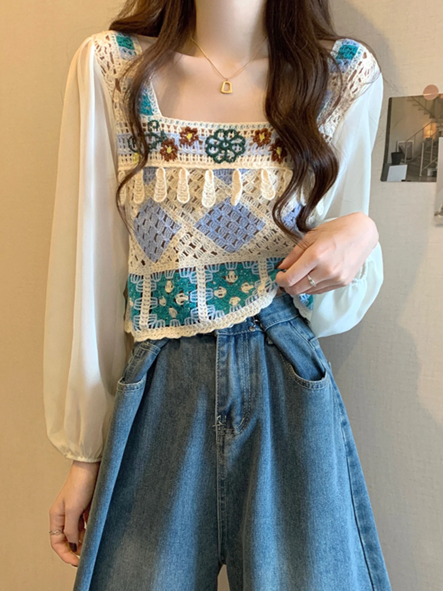 n Sle ort Sve Dameszonbescherming Cover-up priem Koreaanse Faion Loose Fit Lantern Sve Dagelijkse kleding