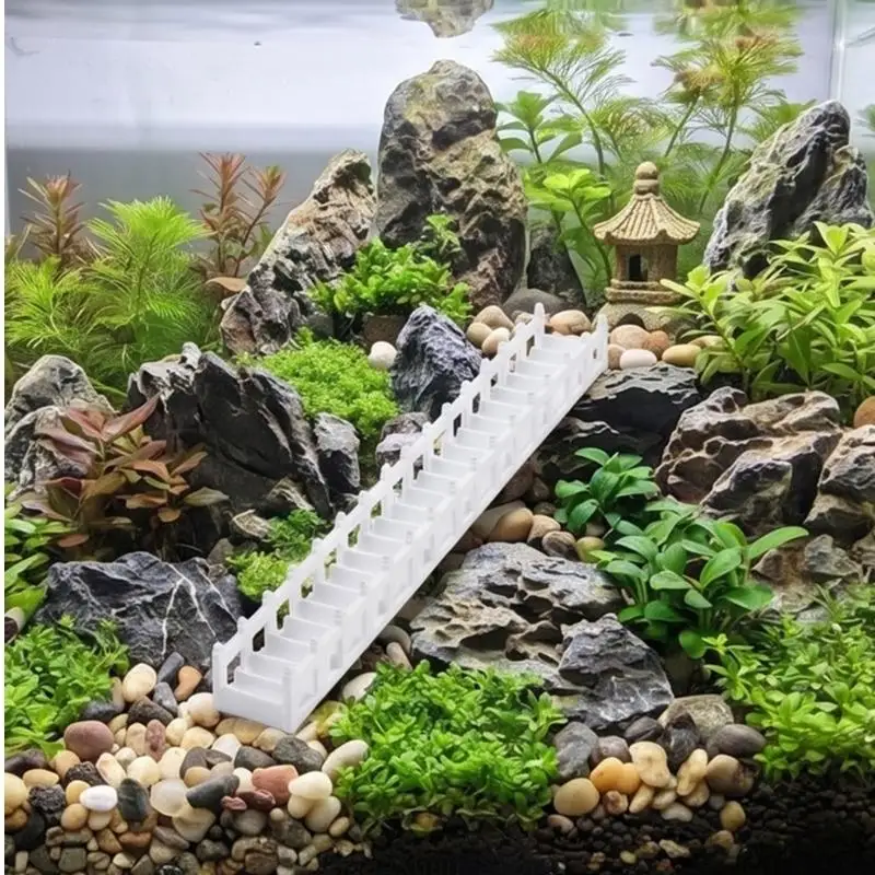 2 Stücke Kleine Landschaft Aquarium Dekoration Kunststoff Berg Treppe 3XUF – Detail 7