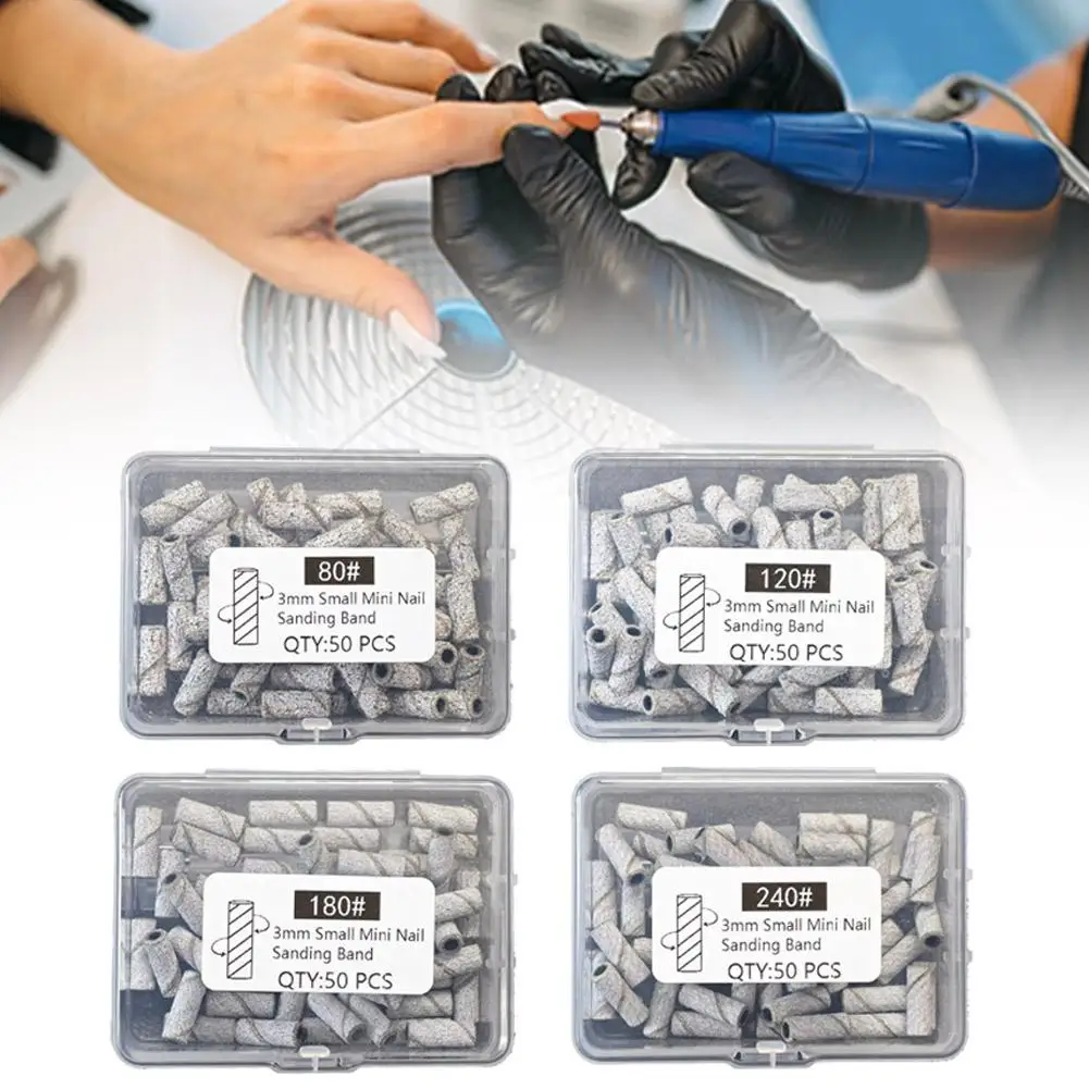 3mm Professional Small Nail Sanding Bands For Nail Drill Nail File For Acrylic Nails Gel Manicures And Pedicure Accessories A0P1