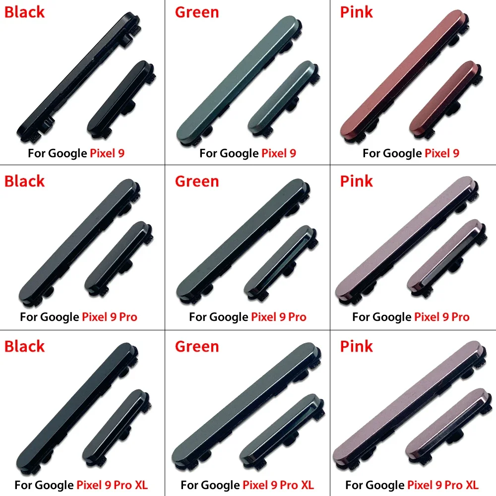 10 PCS Side Keys Power and Volume Buttons For Google Pixel 9 9 Pro Pro XL Replacement