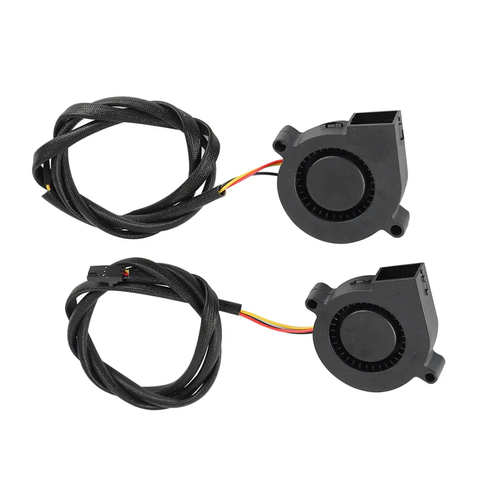2Pcs 3D Printer Cooling Fan 5015 Blow Radial Super Silent Hydraulic Sleeve Bearing Prevent Overheating 5V Easy Install I3