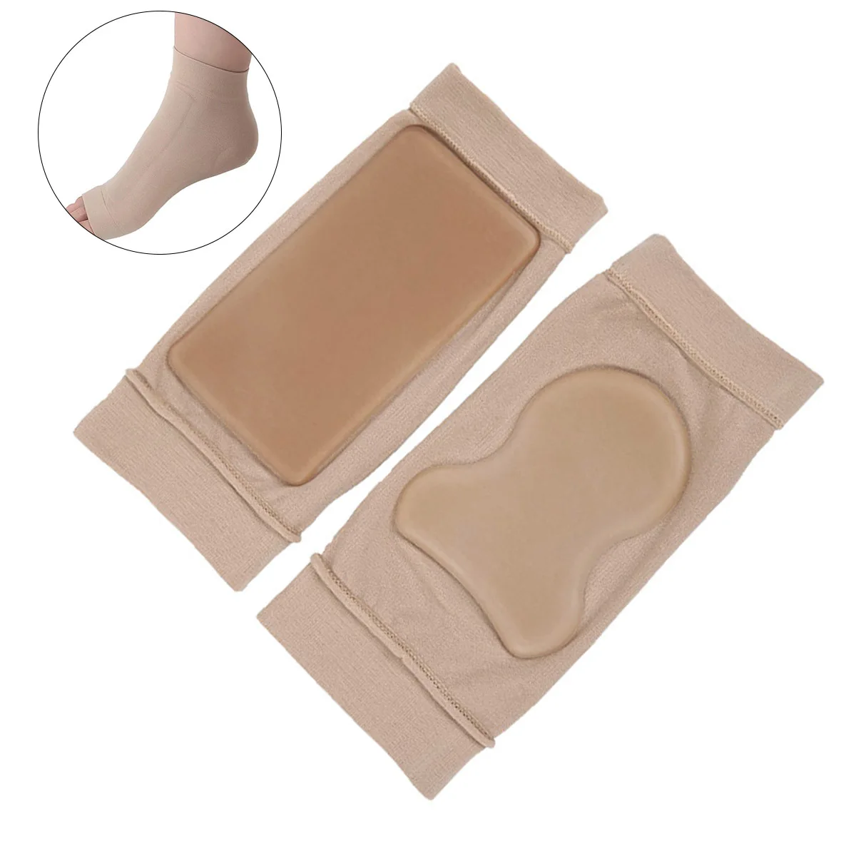 

1Pair Heel Sleeves for Cracked Heels Double Sebs Breathable Lightweight Support Sleeve Soft Skin Regeneration Daily Wear Men